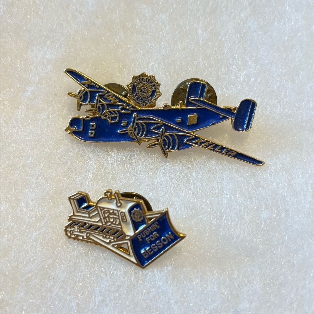 American Legion Keller Airplane Pin Illinois 10th District